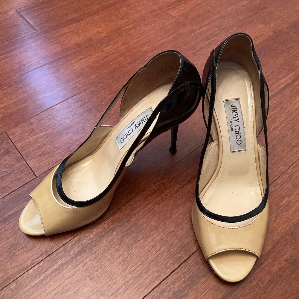 Jimmy Choo Vero Peep Toe Stiletto